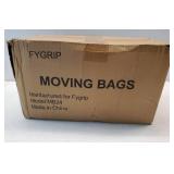 12 Pack Extra Heavy Duty Large Moving Bags with Strong Zipper & Comfortable Handles, Sturdy & Durable Clothes Storage Bags Totes Bins, Packing Moving Boxes for College Supplies, Gray - Retail: $50