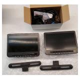 10.5 Dual Portable DVD Player for Car with 1080P HDMI Input, DESOBRY Rechargeable Car DVD Player Dual Screen Play A Same or Two Different Movies, Support USB,AV in/Out "
