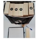Gentle Monster Giant Tumble Tower with Dice & Game Board, 56 Pcs Large Size Wooden Stacking Game, Classic Outdoor Games for Adult Kids Family (Jumbo 56pc)