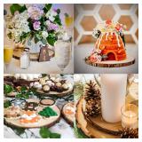 Set of 10 Wood Slices for centerpieces! Wedding and Baby Shower centerpieces (Set of 10 Medium (9-11)). ONE IS CRACKED. - Retail: $45"