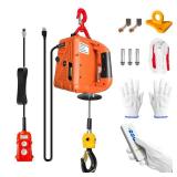 Power Electric Portable Hoist Winch 1500LBS, 3 in 1 Electric Cable Hoist 110V 25 FT with Lifting Strap, Electric Hoist Lift Ceiling Winch for Lifting Towing - Retail: $142