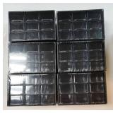 6 Pcs Mini Drawer Organizer Small Organizer with 9 Drawers Plastic Desktop Craft Storage Box for Office Home Room Jewelry Cosmetics Collection(Black) - Retail: $31