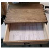 Wood Desktop Storage Cabinet/Workspace Document Office necessity Organizer with 4 Drawers/Home, Office Letter Mail Sorter with 2 Levels/Hold Makeup Box
