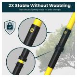 Manual Pole Saws for Tree Trimming 27 FT, Tree Trimmer Long Handle Pruner with Thickened Saw Blade and Scissor, Palm Tree Trimmer for Backyard and Garden, Branch Cutter Pole Saw - Retail: $70
