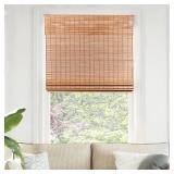 Bamboo Roman Shades - Customer Favorite Light Filtering Blinds for Windows, Premium Quality, Ideal for Home, Squirrel Brown, 28 W X 64" H - Retail: $42"