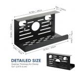 16 Inch Clip-On Desk Cable Organizer, Power Cord Management Tray, No Drilling Required, Open Ventilation, for Office, Home