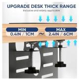 16 Inch Clip-On Desk Cable Organizer, Power Cord Management Tray, No Drilling Required, Open Ventilation, for Office, Home