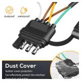 4 Pin 5 Wire Trailer Wiring Harness, daitoku 26FT Trailer Wiring Harness Kit 4 Pin Trailer Connector with Jacketed Cable for Both-Side Taillights of Rewiring Truck RV Trailer Boat