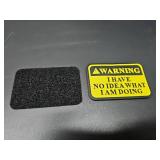 Lor of 2 Warning I Have No Idea What I am Doing Patch, Funny Hook & Loop Embroidered Tactical Applique Patch, 1PC Embroidered Patches for Clothes, Backpacks,Tactical Vest, Air Soft, Jackets (Y2)