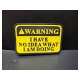 Lor of 2 Warning I Have No Idea What I am Doing Patch, Funny Hook & Loop Embroidered Tactical Applique Patch, 1PC Embroidered Patches for Clothes, Backpacks,Tactical Vest, Air Soft, Jackets (Y2)