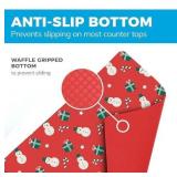 Christmas Flexible Cutting Boards, Non Slip, Plastic Cutting Mat Boards w/ EZ-Grip Back (Set Of 6 Mats) BPA Free, Dishwasher Safe & Easy To Clean