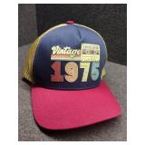 50th  Birthday Gift, 1975 Retro, Vintage Style Trucker Hat