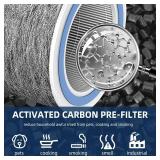 HP152 HP102 Replacement Filter for Shark Air Purifier HP152 & HP102 & HP102PET & HC452 & HP132 & HC450,3-in-1 H13 True HEPA Activated Carbon Pre-Filter, Compare Part #HE1FKPET, HE1FKBAS