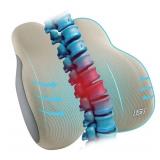 Skechers Memory Foam Lumbar Pillow,Lumbar Support Pillow for Office, Chair Lower Back Pain Relief Lumbar Pillow, Ergonomic Design Back Support Pillow for Office Chair, Car, Home, Travel,Beige