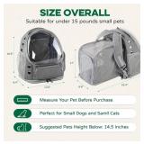 Cat Backpack Carrier, Bubble Expandable Cat Carrier for Cats or Small Dogs up to 15lbs, Airline-Approved, Large Space & Breathable Pet Backpack for Traveling, Hiking. Appears pre-owned