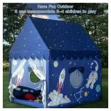 Kids Play Tent Playhouse Indoor Tent for Kids Boys Toddler, Large Castle Play House Bed Tents Spaceship Outer Space Rocket Blue