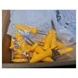 9 Pack Plastic Corn Trays Transparent Corn Dishes with 18 Pieces Stainless Steel Corn Holders on the Cob Skewers Cob Dinnerware