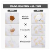 DK177 Coffee Mat, Absorbent Drying Mat with Waterproof Rubber Backing & Fits Under Espresso & Coffee Machines, White Marble, 24 in. x 60 in.
