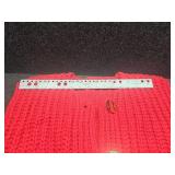 Handmade Red Knit Vest with Gold Buttons Size M - Retail: $25