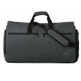 mixi Carry On Garment Bag for Travel 56L Convertible Duffle Bag for Men Women 2 in 1 Hanging Luggage Suitcase Dress Suit Travel Bag with Shoes Pouch, Rock Gray