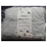 FUNSTAR Airplane seat Extender for Kids, Toddler Airplane Bed with Blanket, Airplane Travel Essentials, Durable and Comfortable Baby Portable Airplane Bed Flight Footbed (White).