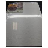 MASTERPIECE Z2VS-1215 Vincent Pro 7/8" Deep Sausalito Heavy Weight and Texture 14 oz Cotton Stretched Canvas 12" x 15" White 2 Pack"