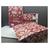 kiniu 3Pack Christmas Gift Boxes With Lids For Presents Large 9.25x9.25x3.75, Collapsible Christmas Gift Box Set, Holiday Boxes For Wrapping Gifts, Decorative Boxes For Gifts With Lids