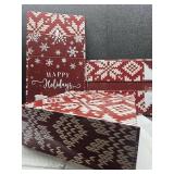 kiniu 3Pack Christmas Gift Boxes With Lids For Presents Large 9.25x9.25x3.75, Collapsible Christmas Gift Box Set, Holiday Boxes For Wrapping Gifts, Decorative Boxes For Gifts With Lids
