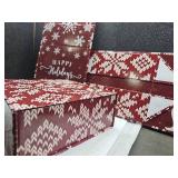 kiniu 3Pack Christmas Gift Boxes With Lids For Presents Large 9.25x9.25x3.75, Collapsible Christmas Gift Box Set, Holiday Boxes For Wrapping Gifts, Decorative Boxes For Gifts With Lids