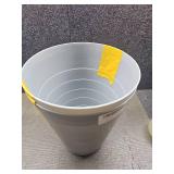 Nipogear Slim Round Plastic Small Trash Can Wastebasket 1.5Gallons Garbage Container Bin (B-Grey, 1.5 Gallons(2 Pack))
