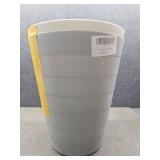 Nipogear Slim Round Plastic Small Trash Can Wastebasket 1.5Gallons Garbage Container Bin (B-Grey, 1.5 Gallons(2 Pack))
