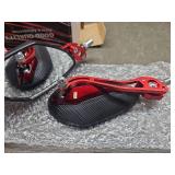for motorcycle side mirror Scooter Rearview Mirror,Pair 8mm 10mm Universal Motorbike Motorcycle Aluminum Alloy Rearview Mirror Rear View Side Mirrors(Red)