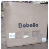 Babelio 29.7-46.5 inch, No Bottom Bar, Baby/Dog Gate for Stairs, House & Doorways, Auto Close with Large Walk Thru Door, White