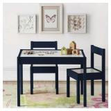 Baby Relax Hunter 3-Piece Kiddy Table & Chair Kids Set  Blue / White - Retail: $78