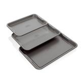 Ninja Foodi NeverStick Premium 3pc Baking Sheet Set (9â x 13â  10â x 15â  11â X 17â) Aluminum  Oven Safe - Retail: $72