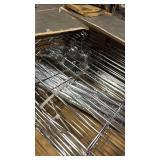 4-Tier Wire Shelving Unit (missing set of Poles) Open Box, good for replacement shelves, wheels included - Retail: $0
