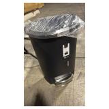simplehuman 50 Liter / 13 Gallon Semi-Round Kitchen Step Trash Can with Secure Slide Lock, Black Plastic - Retail: $0
