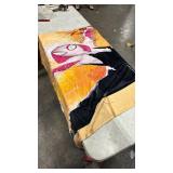 Multi colored fleece blanket 60x50 (different from stock photo) - Retail: $0