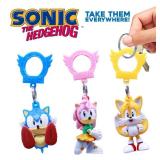 Just Toys LLC Sonic The Hedgehog Backpack Hangers â Seriesâ¯5 Collectible Keychain with Blind Box Random Surprise (Sonic, Tails, Amy, Knuckles & GlowâinâTheâDark Super Sonic)