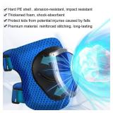 LANNEY Kids Knee Pads and Elbow Pads Set for Kids Toddler, 3-13 Years, 3 in 1 Protective Gear Set with Wrist Guards for Skateboard, Scooter, Cycling, Riding Sports, Gift for Youth Boys Girls