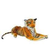 Gwxqybfe 12inch Realistic Tiger Stuffed Animal, Soft Stuffed Tiger Plushie Toys, Birthday for Kid Boys Girls (Brown)