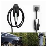 SEVEN SPARTA Charging Cable Holder with Chassis Bracket Compatible with Tesla Model 3 Model Y Model X Model S Charger Cable Organizer Car Accessories Wall Connector, Patent Approved (Black)