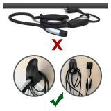 SEVEN SPARTA Charging Cable Holder with Chassis Bracket Compatible with Tesla Model 3 Model Y Model X Model S Charger Cable Organizer Car Accessories Wall Connector, Patent Approved (Black)