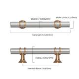 Asidrama 10 Pack 3 Inch(76mm) Brushed Satin Nickel and Champagne Bronze Kitchen Cabinet Handles, Cabinet Pulls Kitchen Cabinet Hardware Cupboard Handles Drawer Pulls
