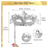 YU FENG Masquerade Mask Venetian Metal Mask for Women Couples Besties Costume Masks for Prom,Balls,Mardi Gras,Halloween,Party