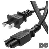 Brother Sewing Machine Power Cord, 6FT AC Power Cable Compatible with Brother, Singer, Bernina, White, Baby-Lock, Viking and Pfaff Sewing Machine cs6000i