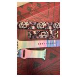IKANFI Sport Band Compatible with Apple Watch Bands 49mm 45mm 44mm 42mm 41mm 40mm 38mm Women, Silicone Floral Printed Fadeless Pattern Design Strap for iWatch Series 9,8,7,6,5,4,3,2,1,SE