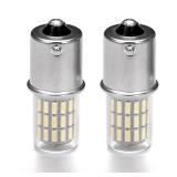 Heifymi 1156 1141 1003 7506 BA15S LED Bulb,12V-24V for RV Camper Interior Dome Exterior Porch Light Outdoor Landscape Lighting,Super White 6000K, 2 Pack