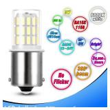 Heifymi 1156 1141 1003 7506 BA15S LED Bulb,12V-24V for RV Camper Interior Dome Exterior Porch Light Outdoor Landscape Lighting,Super White 6000K, 2 Pack