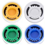 Isslly 4pcs Shower Head Flow Restrictor, 1.5/1.8/2.0/2.5 GPM Shower Head Water Saver, Plastic, 0.56 0.54 0.21 in, Universal Size, 14mm Connector